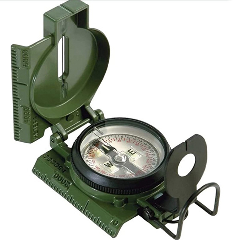 Professional US Clamshell Compass Outdoor Camping Lensatic Compass with Glow-in-the-dark