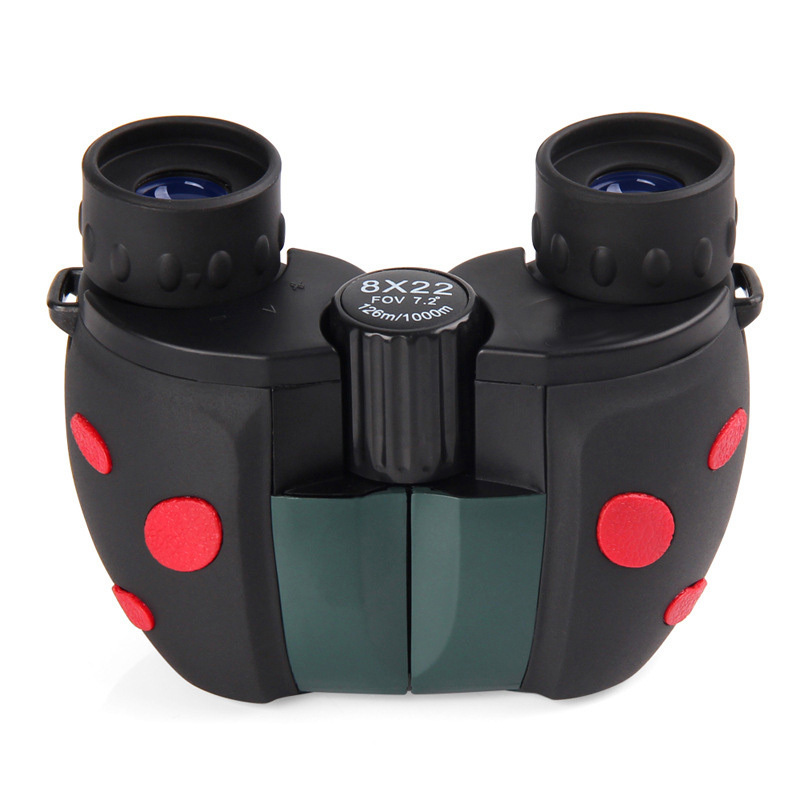 Outdoor Camping High Definition High Power Night Vision Ladybird 8X22 Children's Binoculars for Concert Birthday Gift