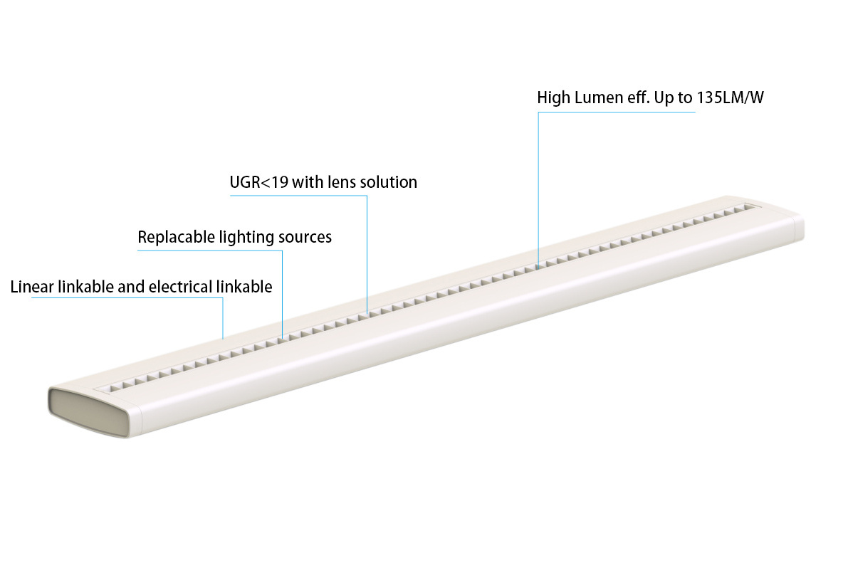 TRIECO High Quality Ceiling 4100K Garage 120Cm Pendant Light Modern Office Light Fixture