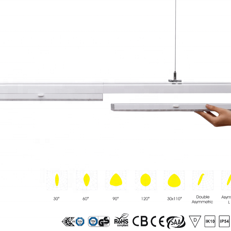 TRIECO Light Rechargeable Emergency Led Fitting 160Lm/W Led Linear Pendant Light