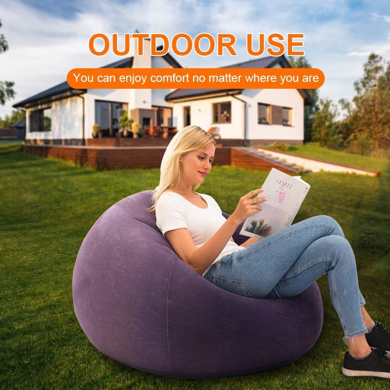 TRIHO S81803 Big Cozy Sofa Waterproof Inflatable Bean Bag Chairs Living Room Furniture Chairs Bean Bag Portable For Outdoor