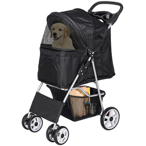 TH-PSP-398 Foldable Dog Stroller Lightweight Foldable Portable Compact Jogger Pet Gear Puppy Travel Pet Stroller