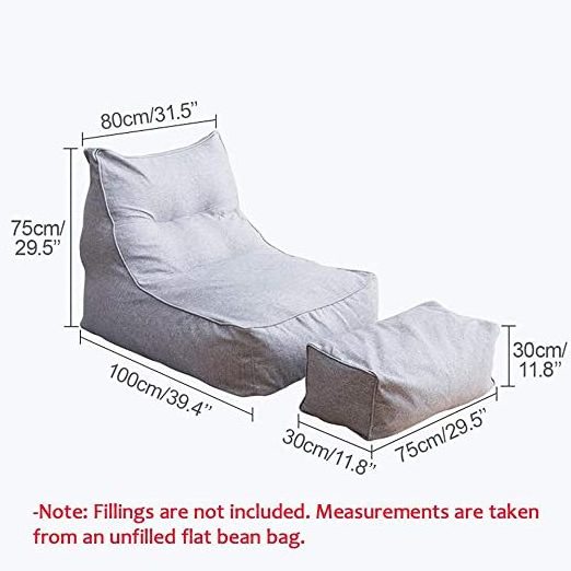 TRIHO S81792 L Model Bean Bag Adults Kids Home Decor Soft Comfy Seat Sofa Couch Cover Lazy Lounger Chair Sofa Cover