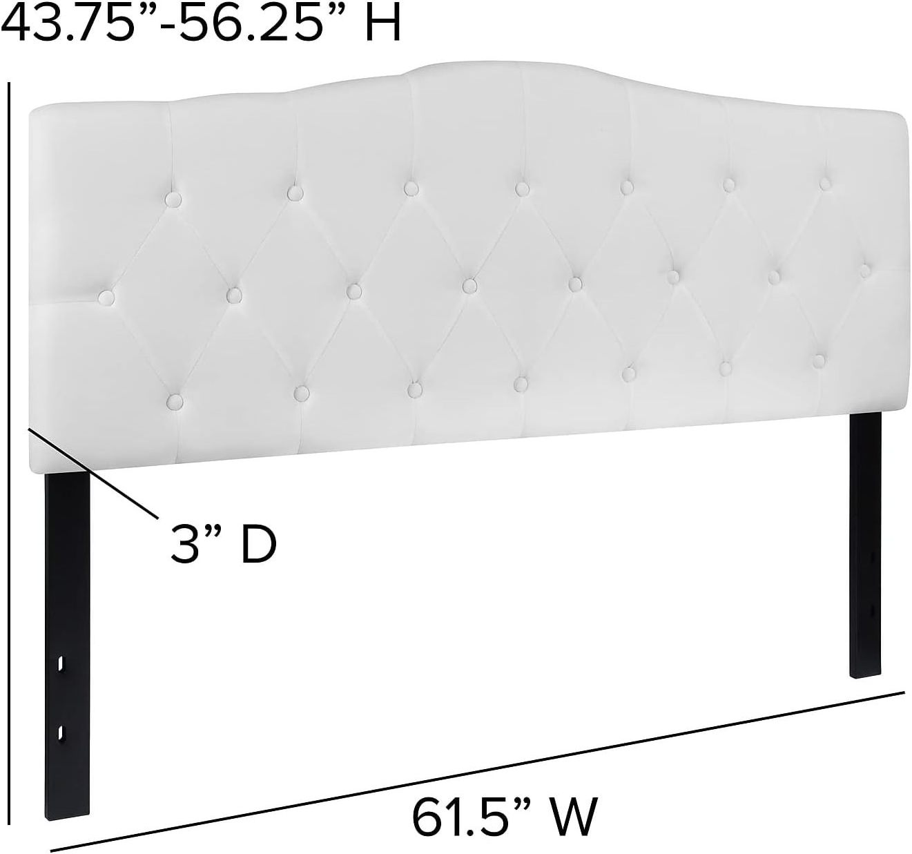 TRIHO HB-0147 American  standard Linen Diamond Shaped Tufted Upholstered Queen Size Headboard in Customized Fabric