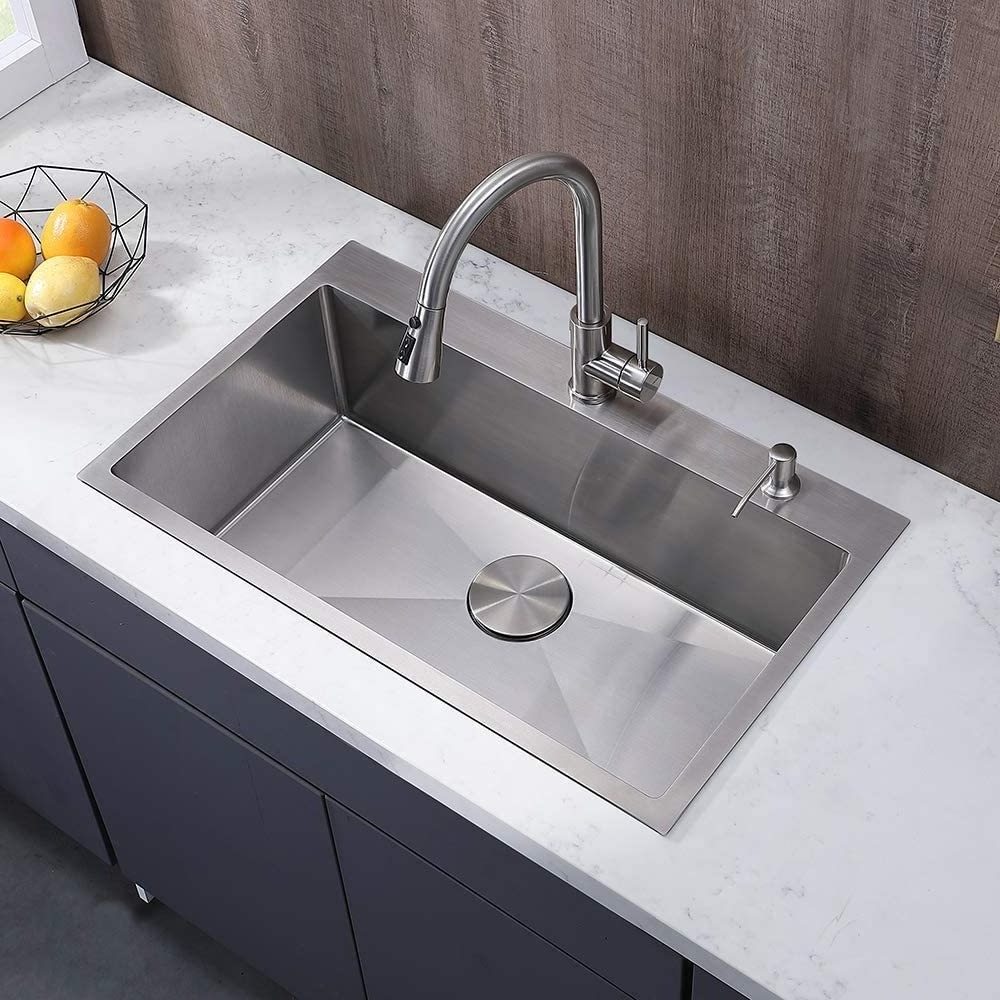 TRIHO TRs-1015  Topmount Single Bowl Stainless Steel Drop in Kitchen Sink