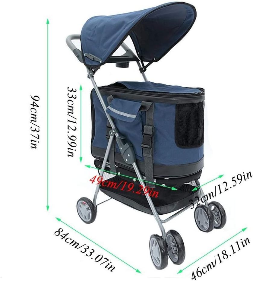 TH-PSP-006 New Design Four wheels Dog Bicycle Carriers Trailers Pushchairs Buggy Trolley pet stroller