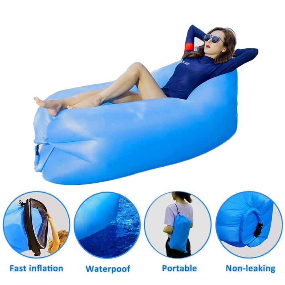 TRIHO S81018 Custom Lazy Silla Inflables Outdoor Air Pump Lounge Sofa Bed Inflatable Movie Chair Couch Sofa Adult Relax Seat Set