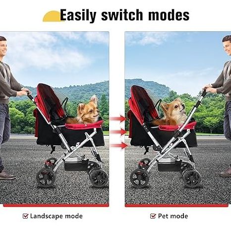 TH-PSP-300 Large storage Design Strong frame Standard Pet Stroller Comfort Medium Cat stroller