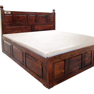 Mid Century Solid Sheesham Wood Bed Vintage Solid Wood Bed Contemporary Wooden Bedroom Furniture