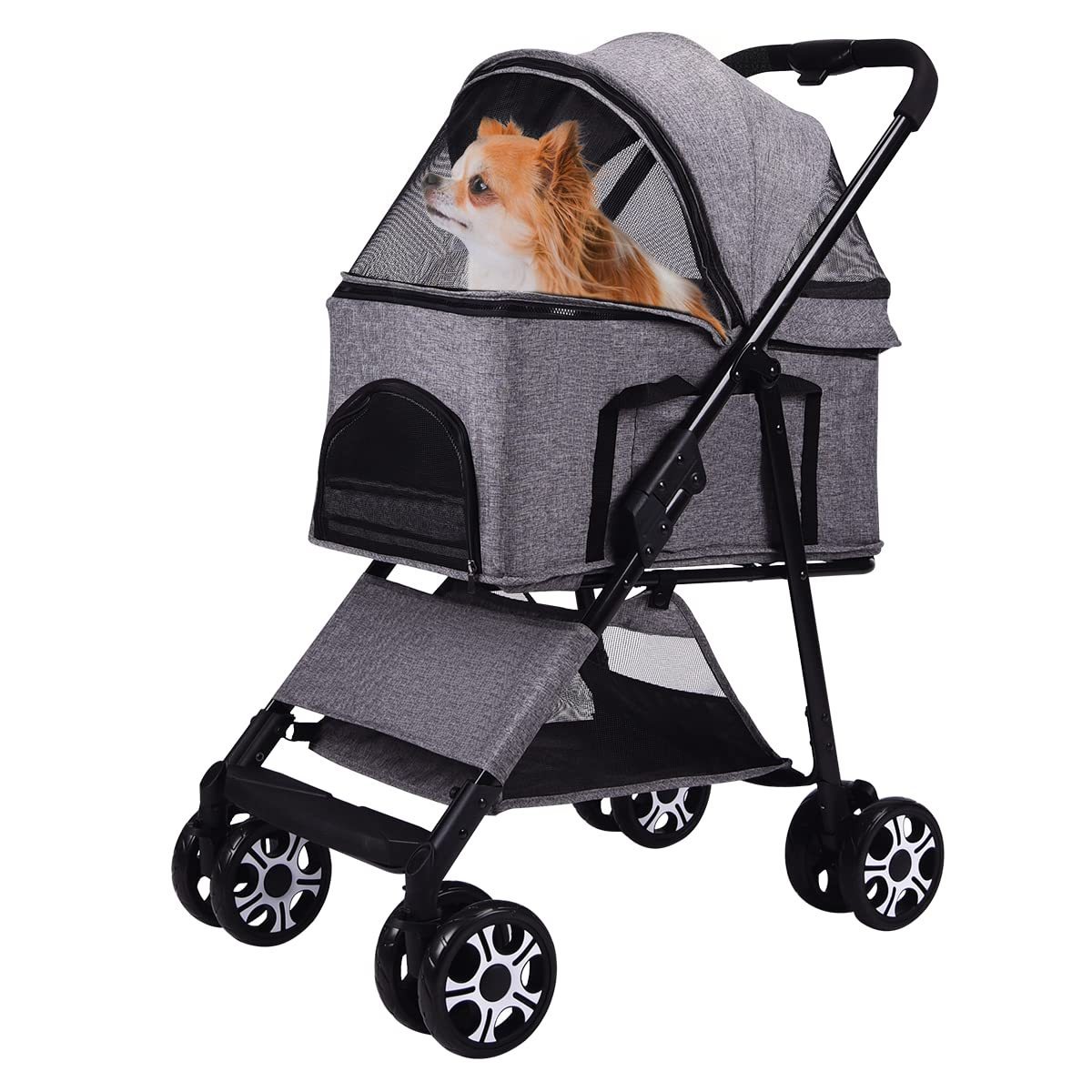 TH-PSP-407 Latest Model Wheel Pet Stroller Cat Stroller Lightweight Foldable Portable Compact Jogger Pet Gear