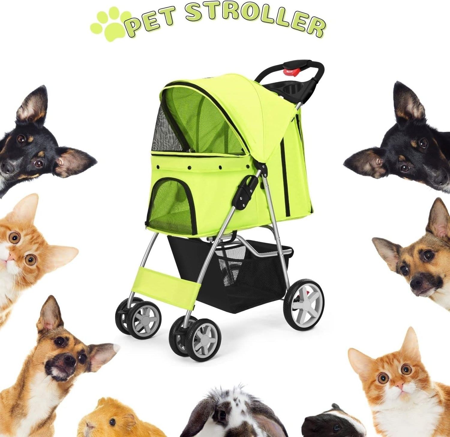 TH-PSP-126 Vietnam Pet Stroller Classic design American Standard Wholesale Luxury pet stroller Cage Pet Cart Carrier