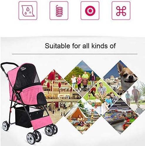 TH-PSP-279 Italian New Design Strong frame Standard Folding Pet Stroller Comfort Medium pet stroller