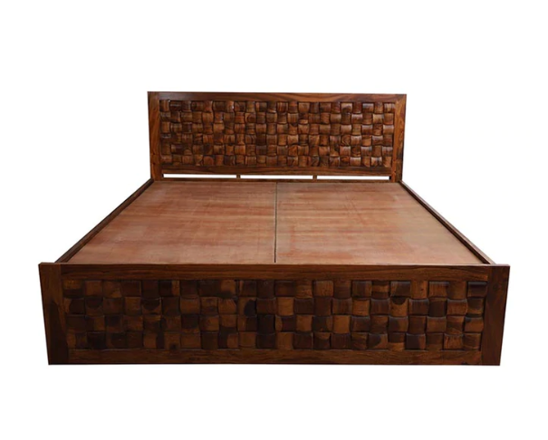 Luxury Wooden Furniture European Royal Style King Size Solid Wood Double Bed