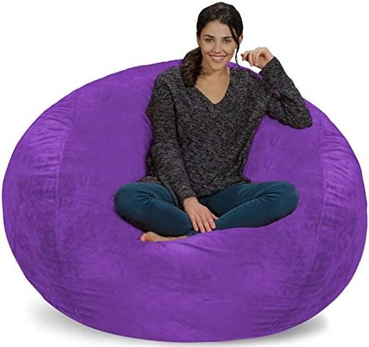 TRIHO S81865 Chill Sack Bean Bag Chair: Giant 5' Memory Foam Furniture Bean Bag - Big Sofa With Soft Micro Fiber Cover