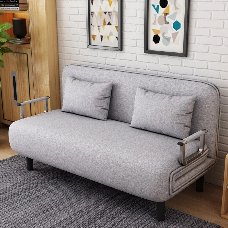 TRIHO S81241 Multifunctional Foldable Simple Lazy Sofa Bed Small Apartment Living Room Double Sitting And Sleeping Dual-use Sofa