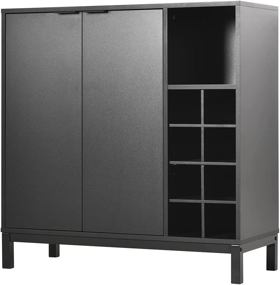 THLC - 0069 American Mid-Century Modern Wood Buffet Sideboard Coffee Bar Cabinet with Storage