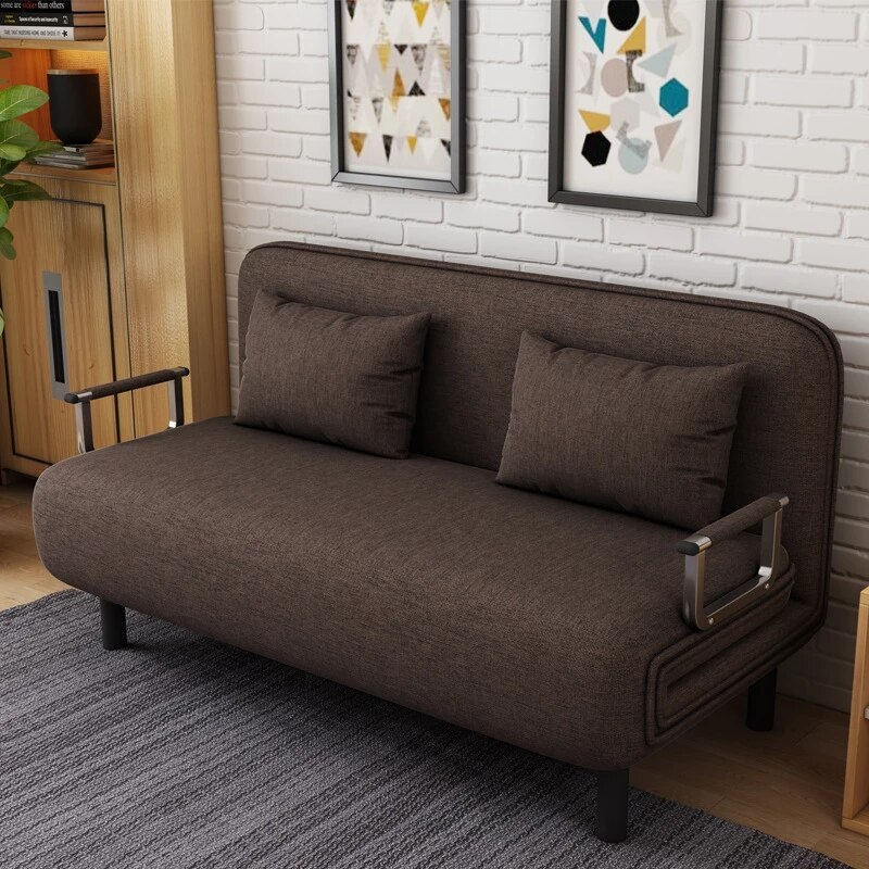 TRIHO S81241 Multifunctional Foldable Simple Lazy Sofa Bed Small Apartment Living Room Double Sitting And Sleeping Dual-use Sofa