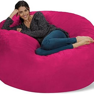 TRIHO S81865 Chill Sack Bean Bag Chair: Giant 5' Memory Foam Furniture Bean Bag - Big Sofa With Soft Micro Fiber Cover