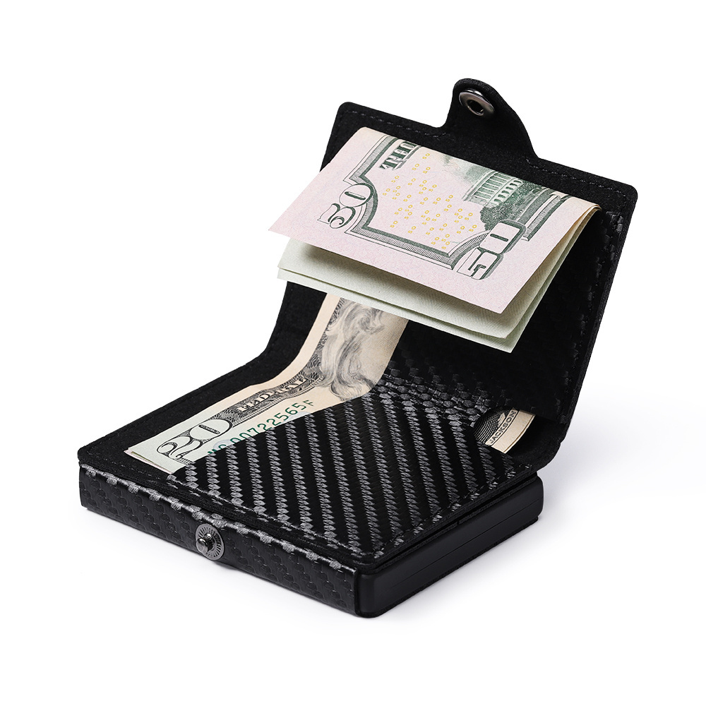 Wholesale carbon Fiber Card Case Steel Business Card Holder Name Card Holder