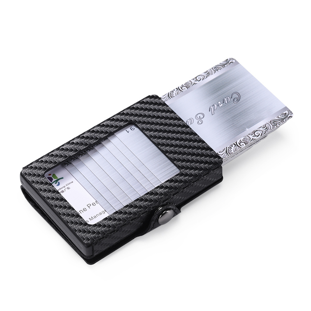 Wholesale carbon Fiber Card Case Steel Business Card Holder Name Card Holder