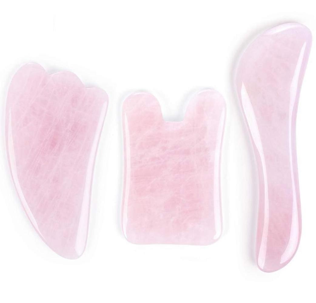 natural jade rose quartz green aventurine gemstone OEM custom logo Chinese gua sha traditional gua sha board tool jade