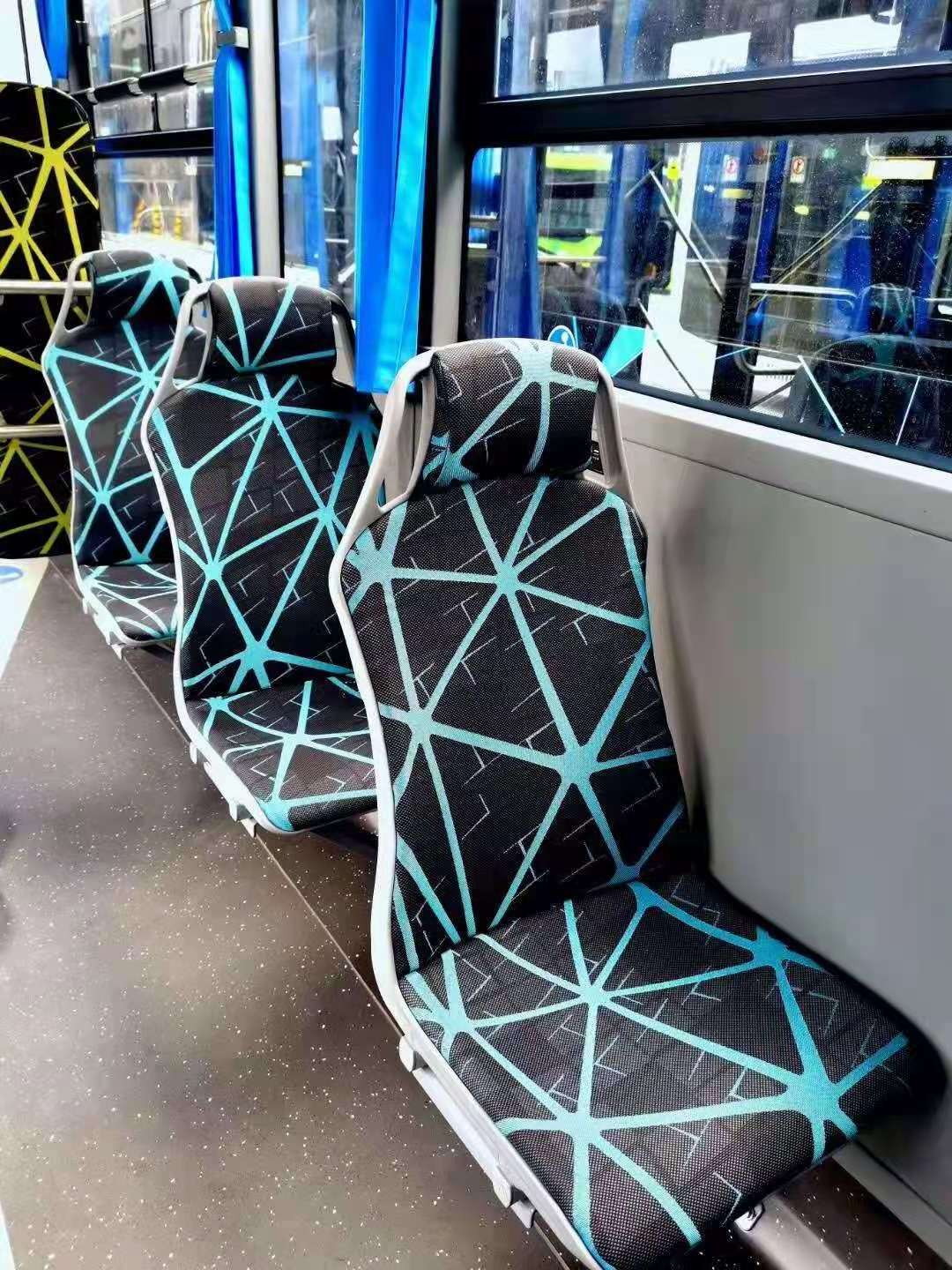 New Design Luxury Injected High Back Plastic Bus Seat With Cushion