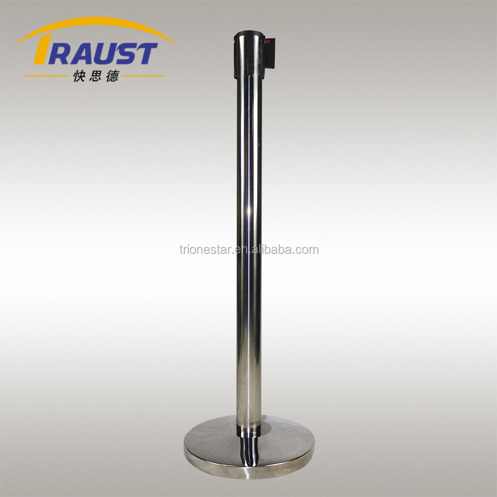 Economy China hot sale belt stanchion, barrier post, crowd control velvet rope barrier red carpet poles