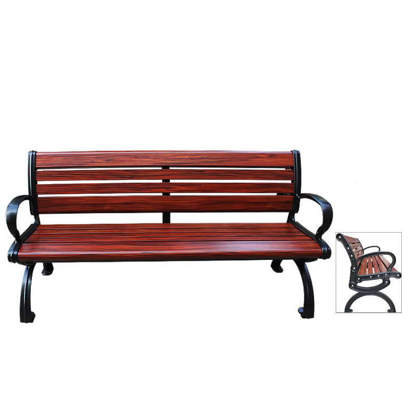 Outdoor Furniture Garden Bench Aluminum Bench with Cast Aluminum Leg