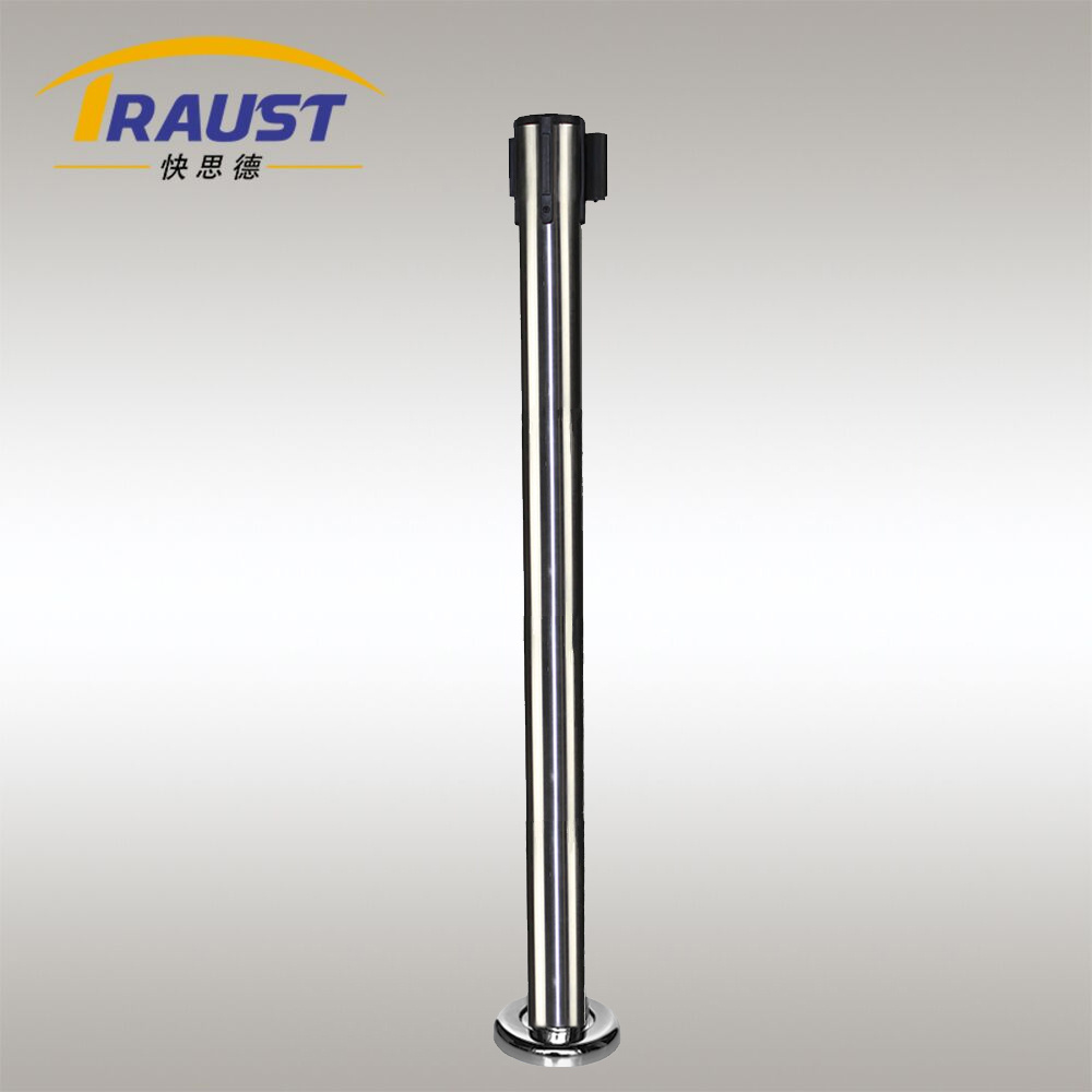 Traust museum station theater custom line stainless steel queue stand barrier post stanchions rope product for sale