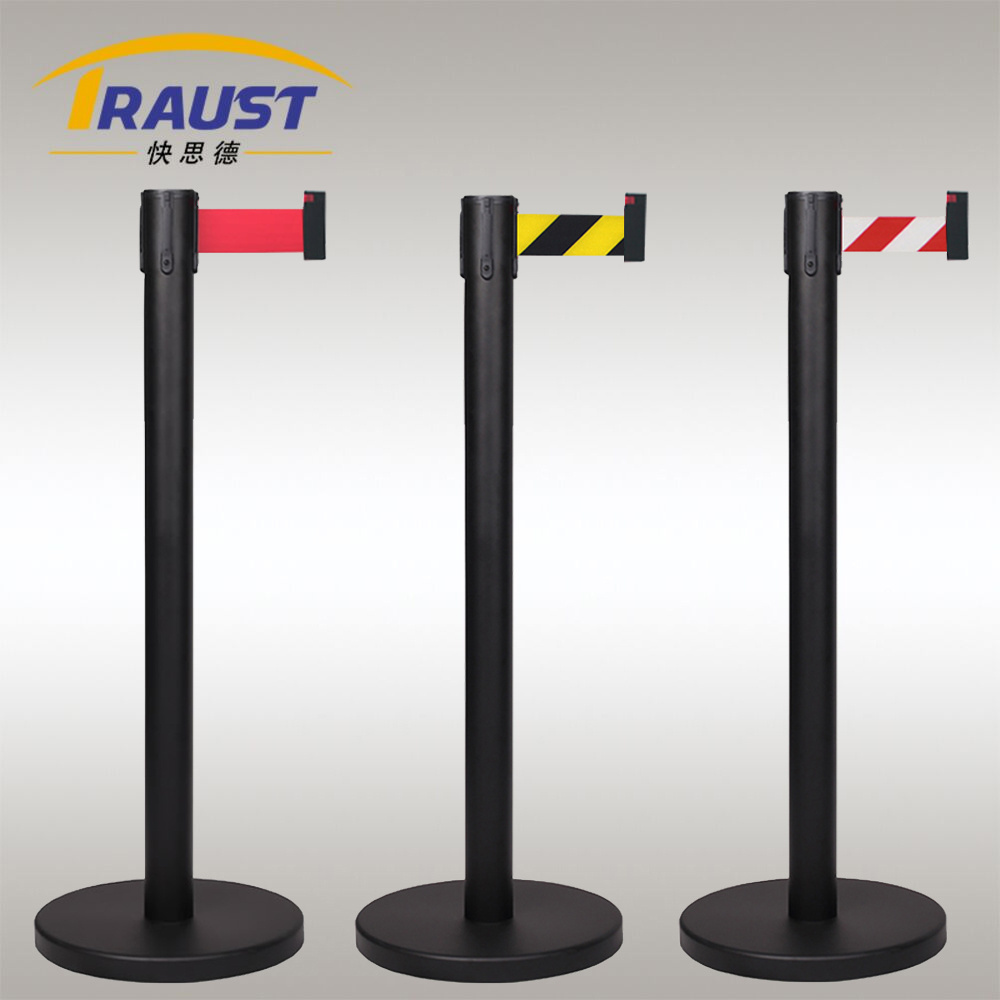 Crowd control red carpet queue poles stand belt barrier stanchion