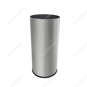 Traust indoor stainless steel metal round cleaner clear recycling dust waste trash can bin