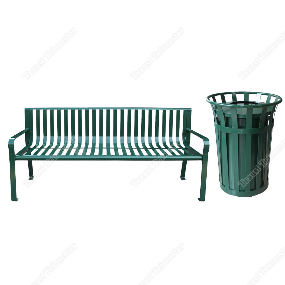 High Quality Cast Iron Recycle Trash Bin, Garden Bench for Outdoor/Mordern iron benches