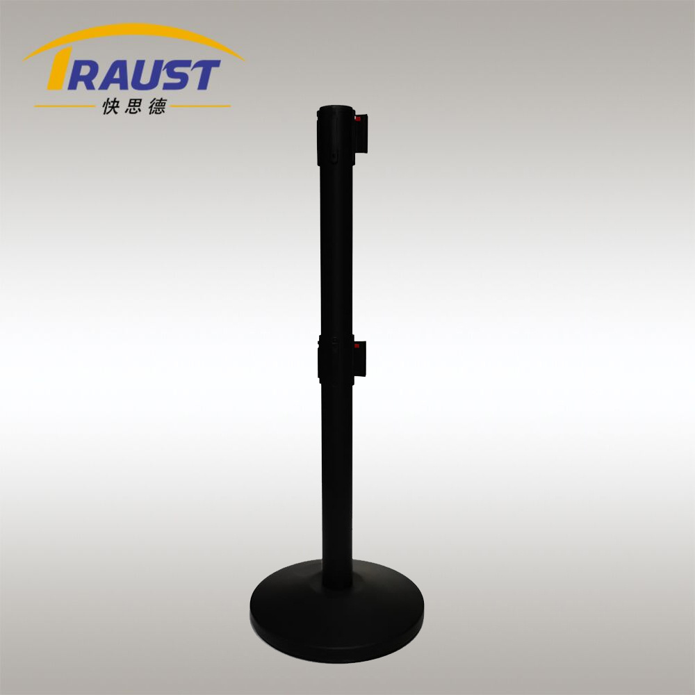 Traust removable security retractable double belt metal barricade, queue tape airport barricade