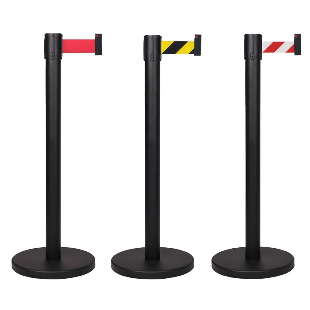 Traust front of stage traffic pillar telescopic retractable road sidewalk metal retractable guardrail barricades safety barrier