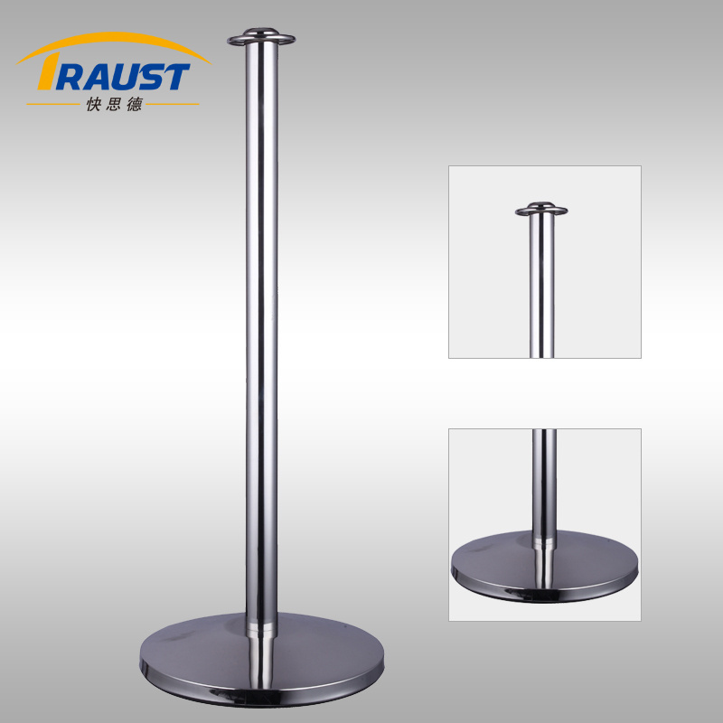 Traust outdoor stainless steel post traffic que crowd control velvet ropes retractable belt fence bollard stanchions barrier