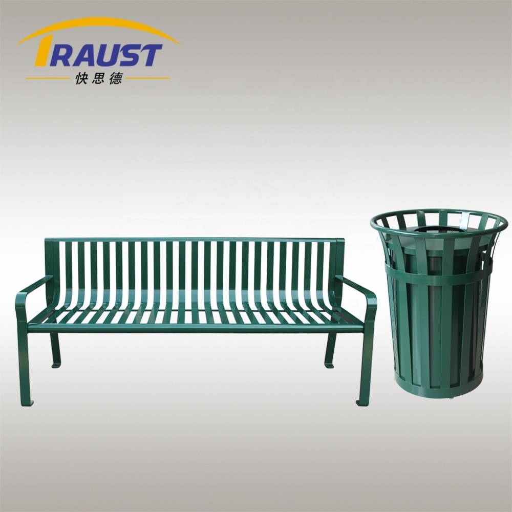 High Quality Cast Iron Recycle Trash Bin, Garden Bench for Outdoor/Mordern iron benches