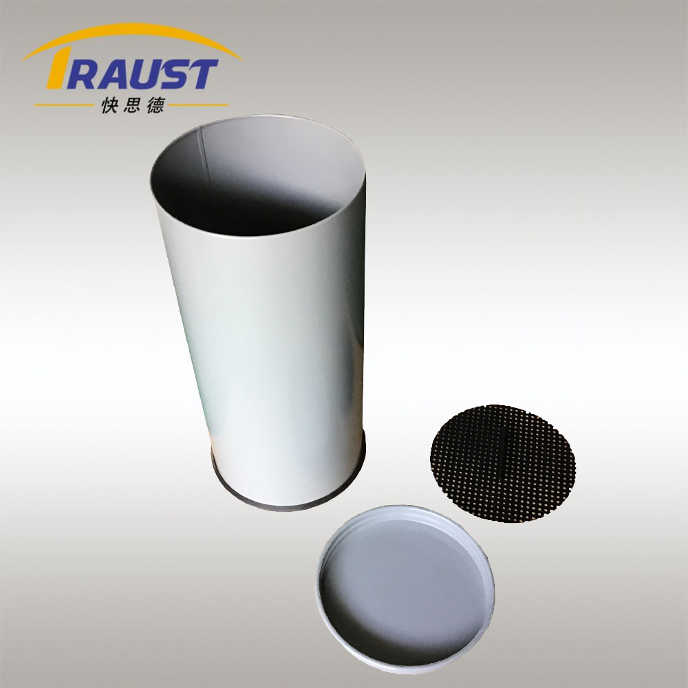 Traust indoor stainless steel metal round cleaner clear recycling dust waste trash can bin