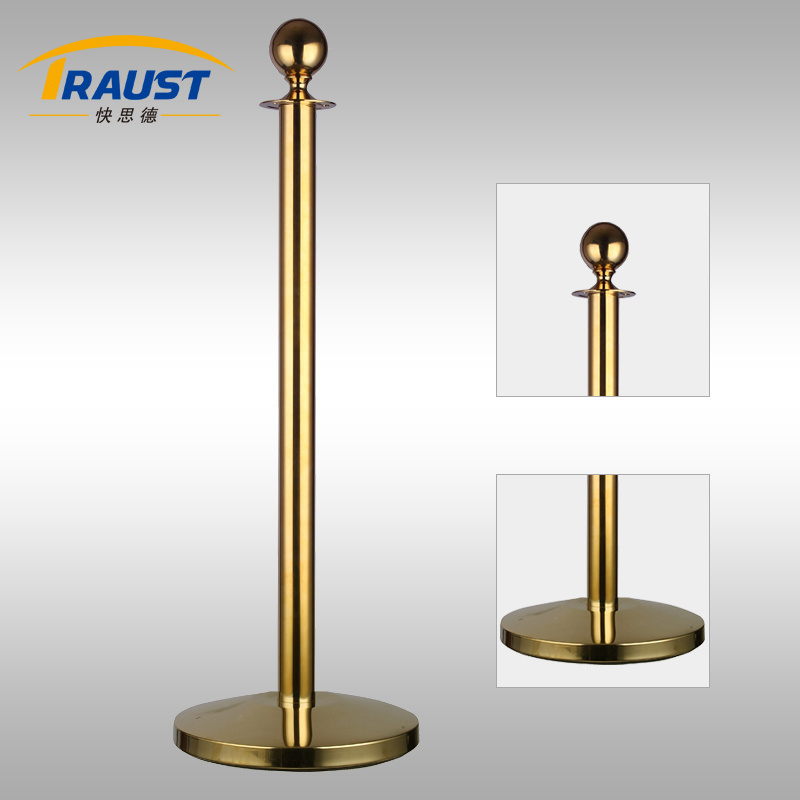 Traust outdoor stainless steel post traffic que crowd control velvet ropes retractable belt fence bollard stanchions barrier