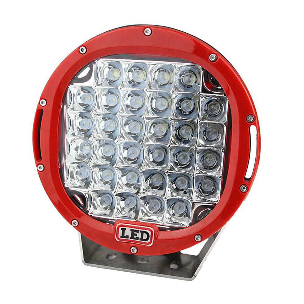 Factory High Power 9Inch 96W 185W  Round Offroad LED Work Light for Forklift Tractor Truck Auto Off road  Spot driving Lamp