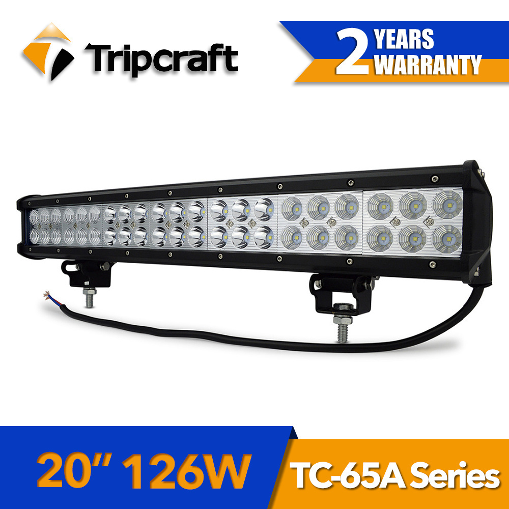 High intensity Auto light led 20'' 126W off road led light bar 6500K led light bar 12V 24V