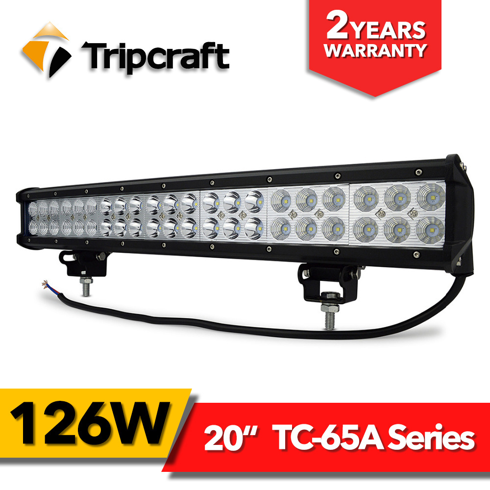 High intensity Auto light led 20'' 126W off road led light bar 6500K led light bar 12V 24V