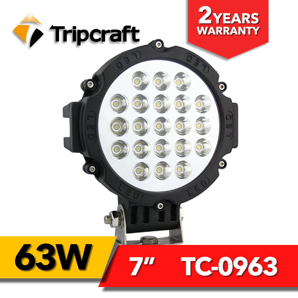 12v 24v 63 watt led working light for offroad truck suv atv 7