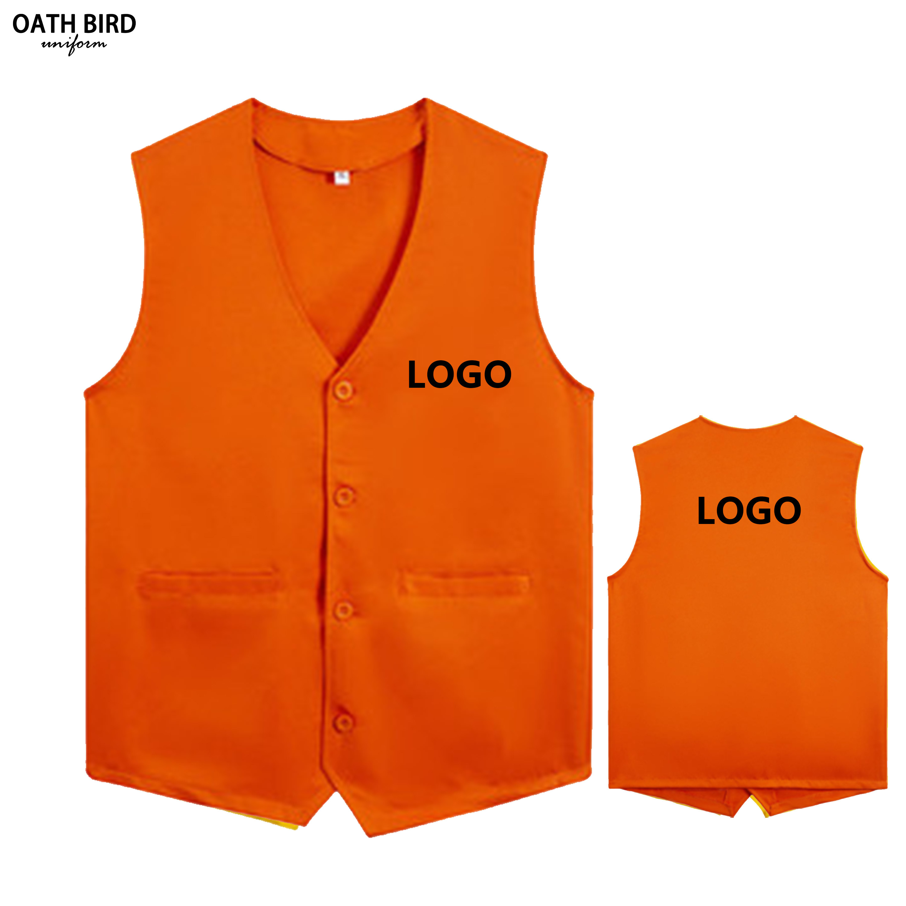 Customized Logo Polyester Work Volunteer Vest With Your Logo design Custom Promotional Advertising Volunteer Vest