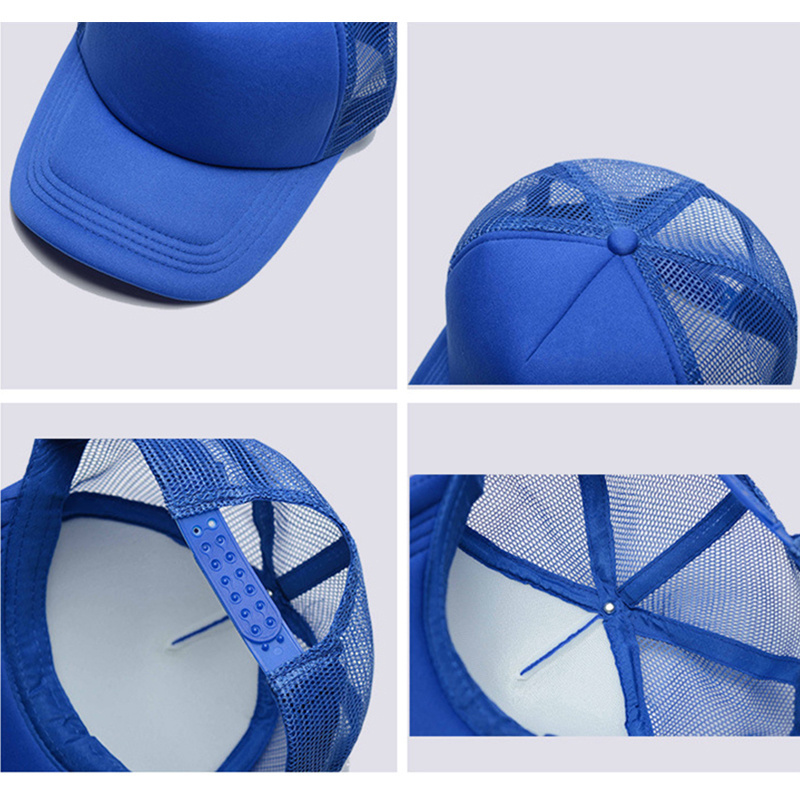 Wholesale Golf Gorras hats Custom Logo Foam Mesh Cheap 5 Panels Blank Baseball Cap Polyester Rope Trucker Hat