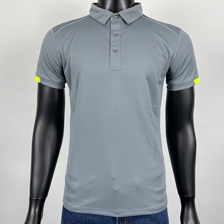 Custom logo your own brand stand collar polo shirt short sleeve polyester quick dry men's t-shirt Polo shirt