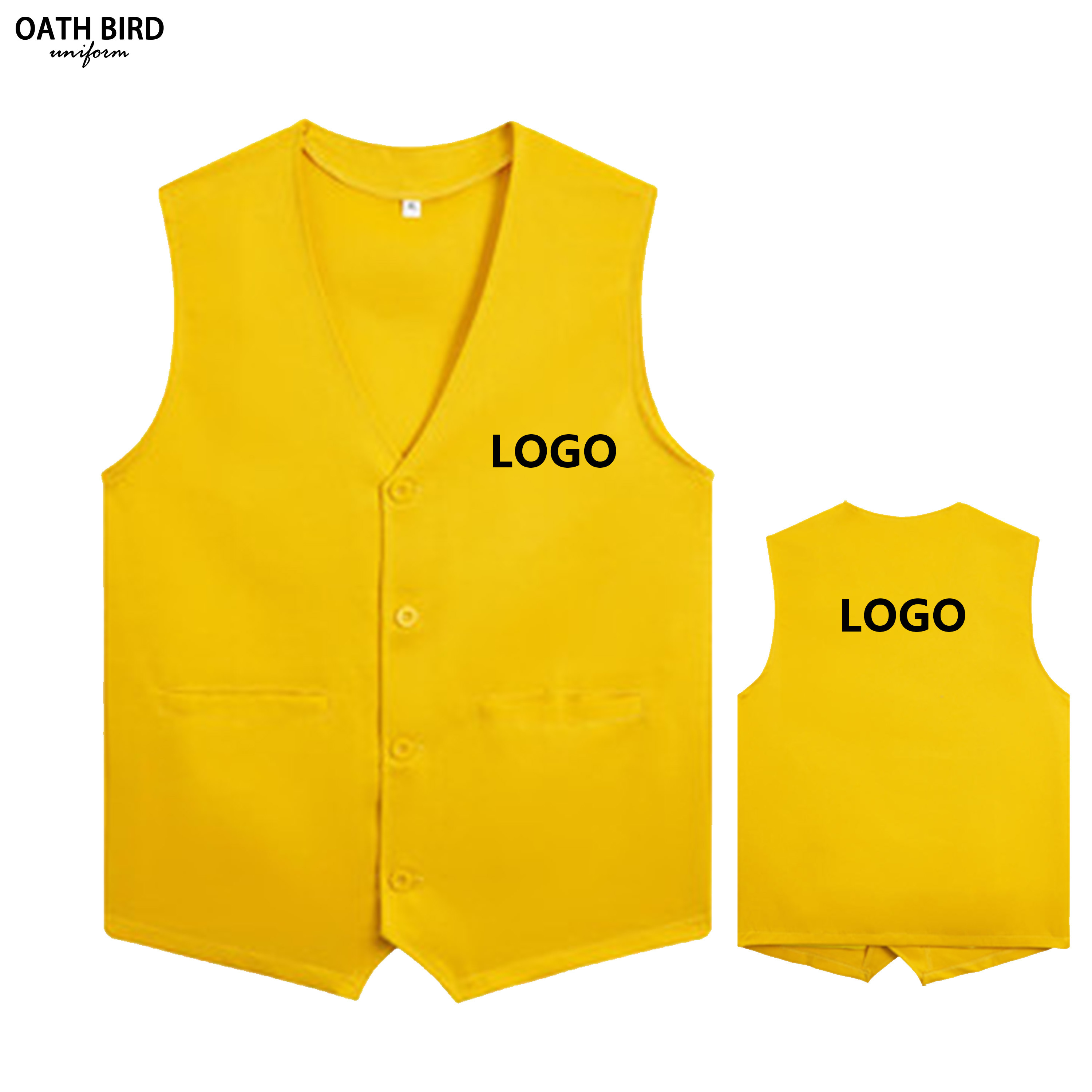 Customized Logo Polyester Work Volunteer Vest With Your Logo design Custom Promotional Advertising Volunteer Vest