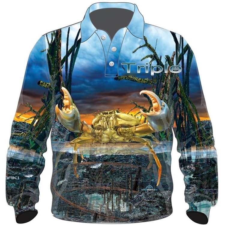 wholesale sublimated men womens ladies  youth   low moq vented button  fishing shirts