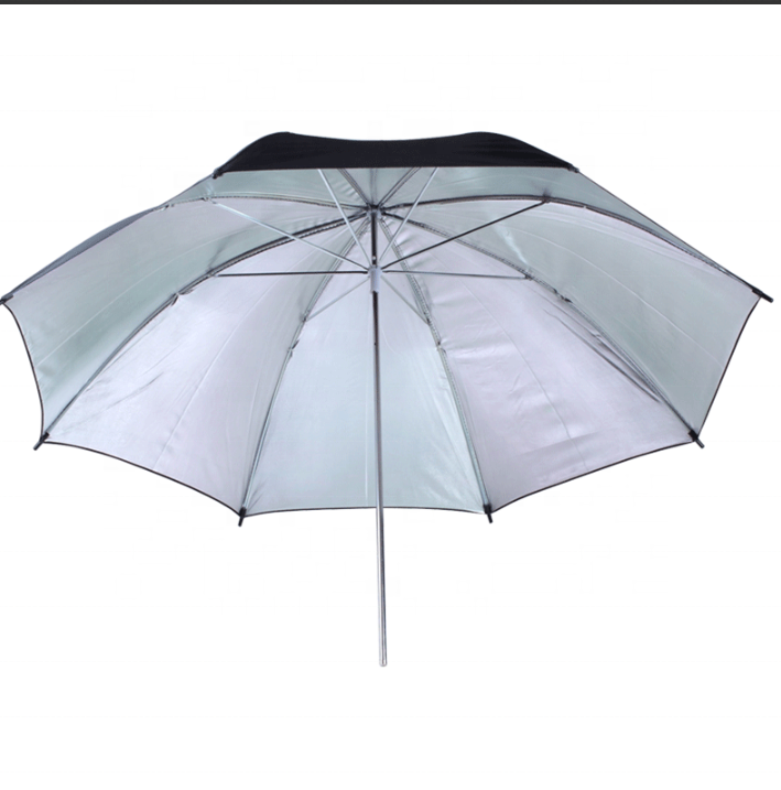 Factory sale Photography Equipment Reflective photo Umbrella 33''/85cm Black/Silver Umbrella