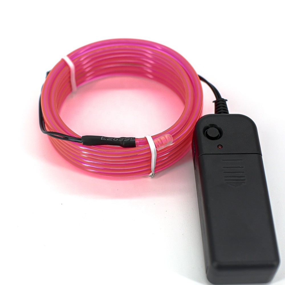 Hot sale 2.8mm bendable el wire with iron wire,drive by DC3V battery pack