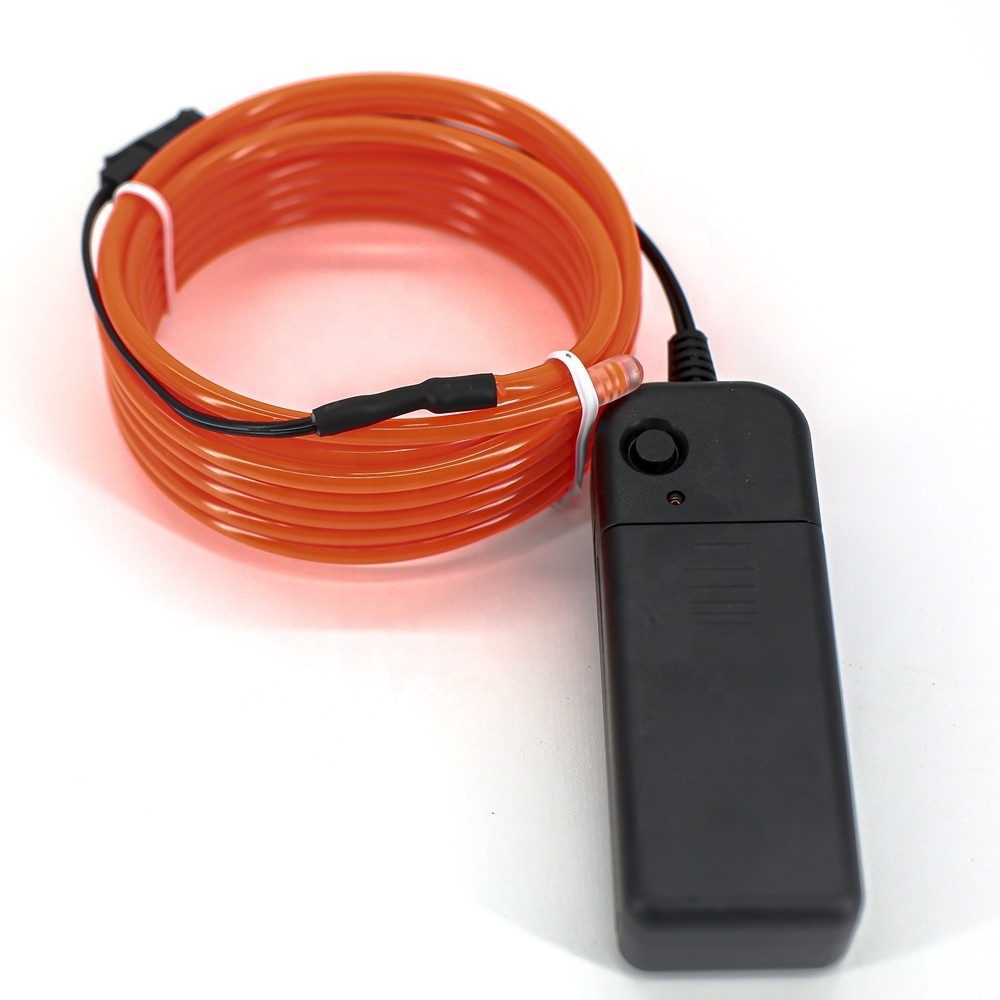 Hot sale 2.8mm bendable el wire with iron wire,drive by DC3V battery pack